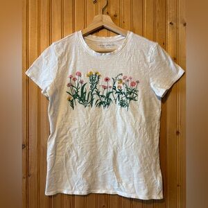 Lucky Brand Floral Print White T-Shirt